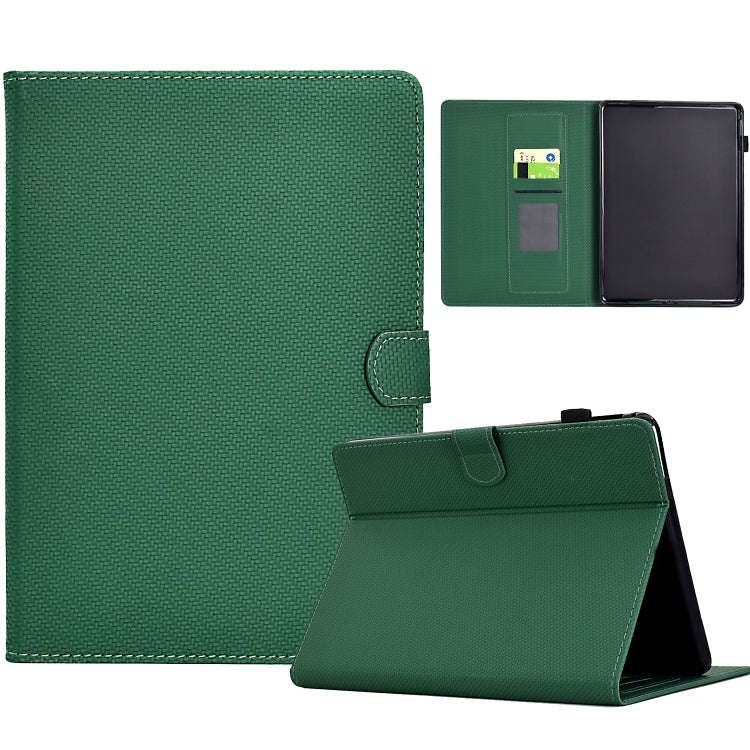 For Amazon Kindle Paperwhite 4 / 3 / 2 / 1 Solid Color Fiber Texture Smart Tablet Leather Case(Gr...