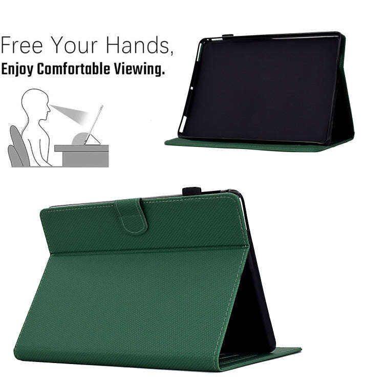 For Amazon Kindle Paperwhite 4 / 3 / 2 / 1 Solid Color Fiber Texture Smart Tablet Leather Case(Gr...