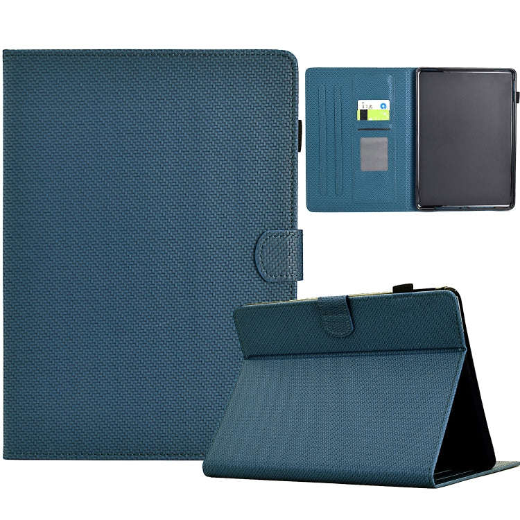 For Amazon Kindle Paperwhite 4 / 3 / 2 / 1 Solid Color Fiber Texture Smart Tablet Leather Case(Ro...