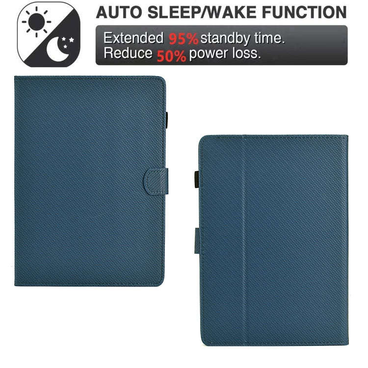 For Amazon Kindle Paperwhite 4 / 3 / 2 / 1 Solid Color Fiber Texture Smart Tablet Leather Case(Ro...
