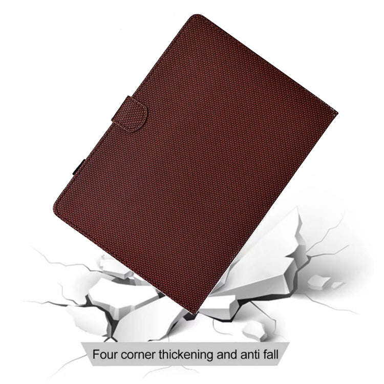 For Amazon Kindle Paperwhite 5 2021 Solid Color Fiber Texture Smart Tablet Leather Case(Brown)