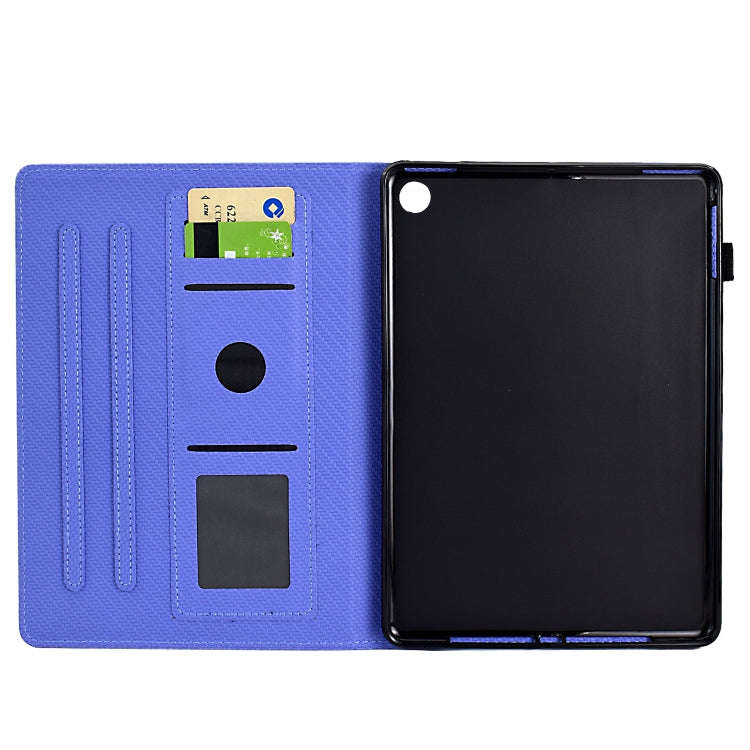 For Amazon Kindle Fire HD 8 Plus 2022 / 2020 Solid Color Fiber Texture Smart Tablet Leather Case(...