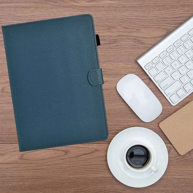 For Lenovo Tab M11 / Xiaoxin Pad 2024 Solid Color Fiber Texture Smart Tablet Leather Case(Royal B...