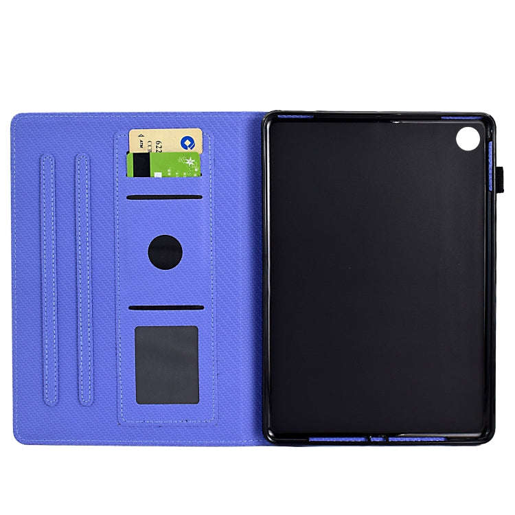 For Lenovo Tab M10 Gen 3 Solid Color Fiber Texture Smart Tablet Leather Case(Purple)