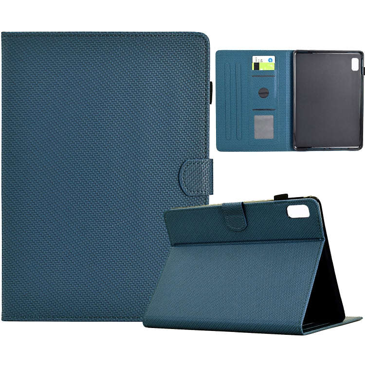 For Lenovo Tab P11 Gen 2 Solid Color Fiber Texture Smart Tablet Leather Case(Royal Blue)