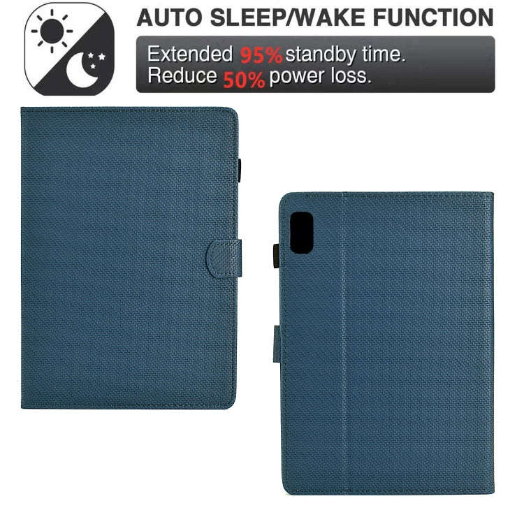 For Lenovo Tab P11 Gen 2 Solid Color Fiber Texture Smart Tablet Leather Case(Royal Blue)