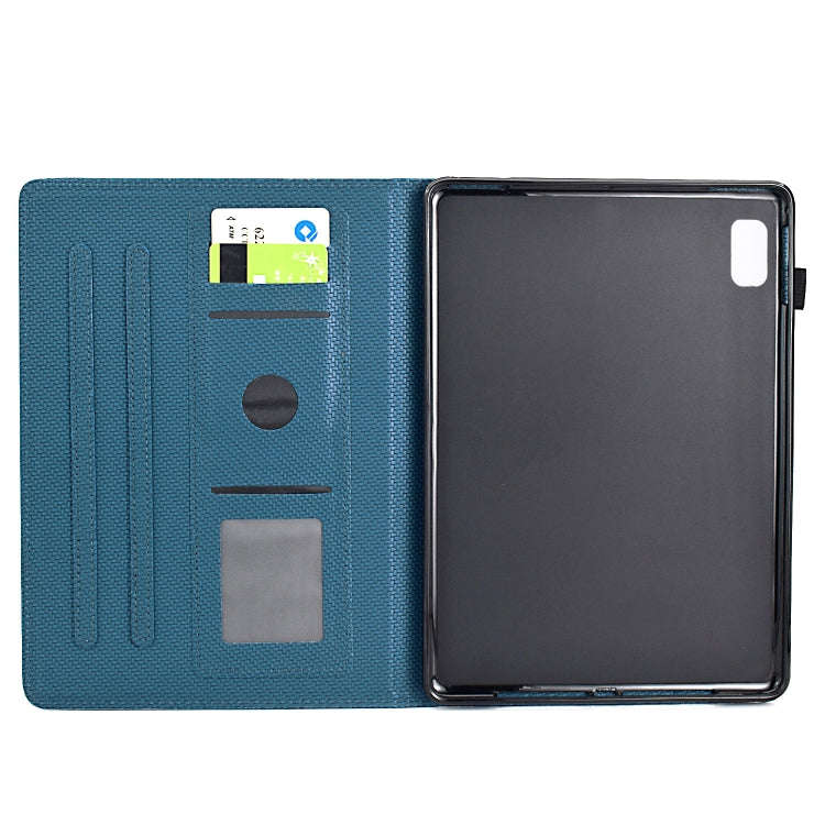 For Lenovo Tab P11 Gen 2 Solid Color Fiber Texture Smart Tablet Leather Case(Royal Blue)