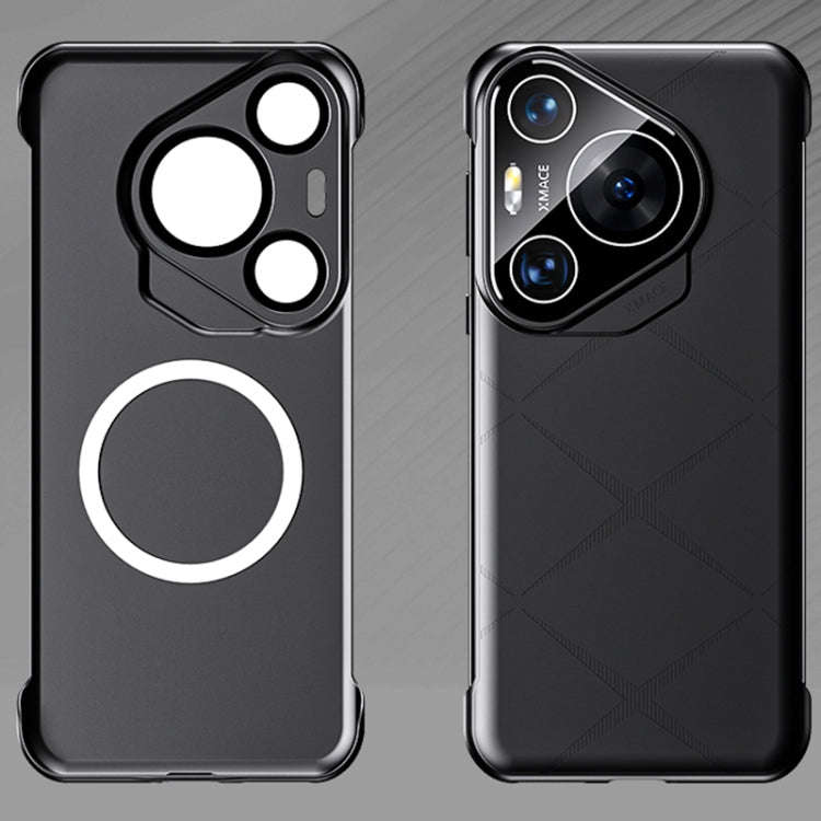 For Huawei Pura 70 Pro Borderless Upshrink Camera Protection Magnetic Phone Case(Black)