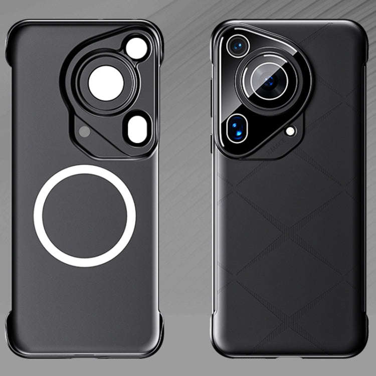For Huawei Pura 70 Ultra Borderless Upshrink Camera Protection Magnetic Phone Case(Black)