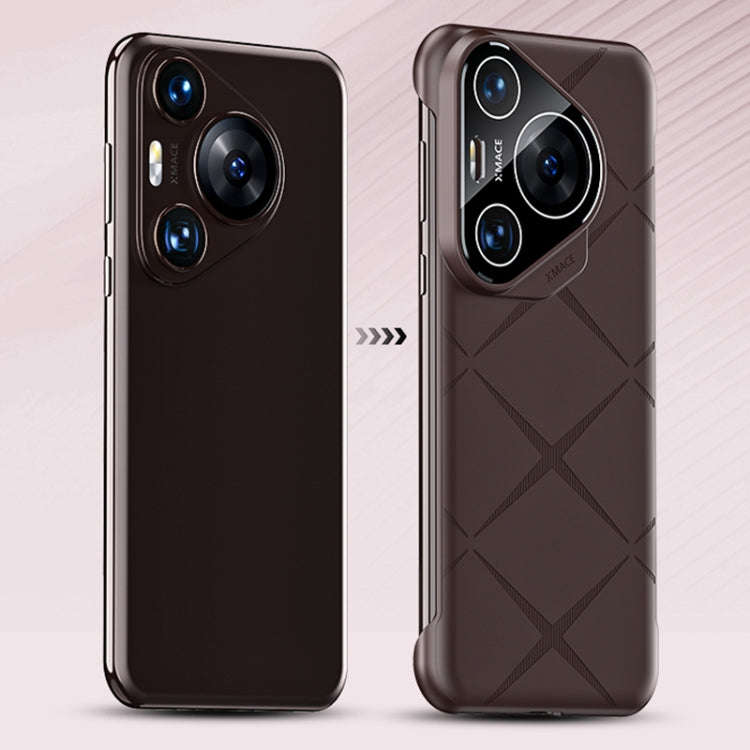 For Huawei Pura 70 Ultra Borderless Upshrink Camera Protection Phone Case(Brown)