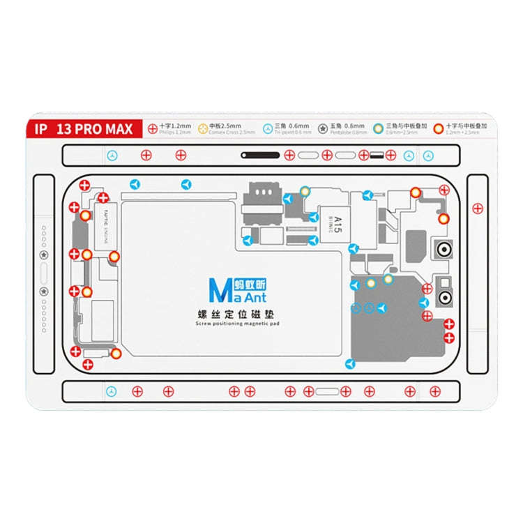 For iPhone 13 Pro Max MaAnt Double-sided Screw Positioning Flexible Soft Magnetic Pad