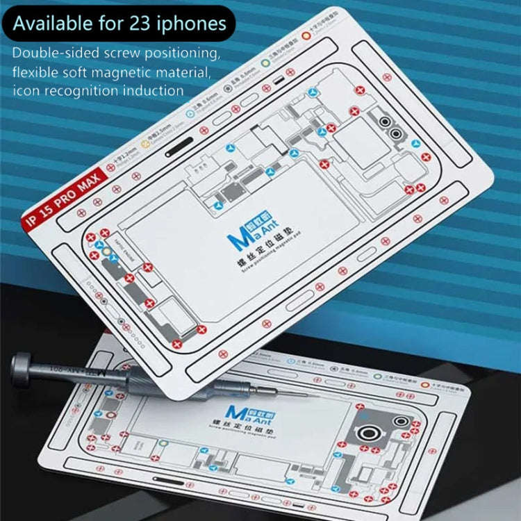 For iPhone 14 Plus MaAnt Double-sided Screw Positioning Flexible Soft Magnetic Pad