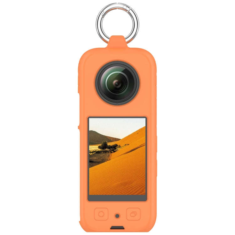For Insta 360 X4 Portable Silicone Protective Case(Orange)