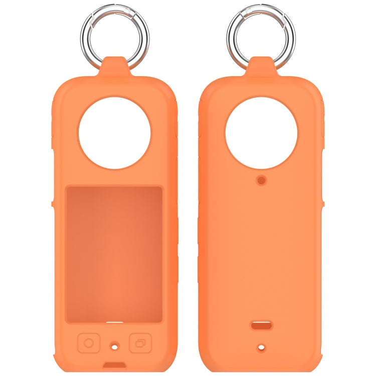For Insta 360 X4 Portable Silicone Protective Case(Orange)