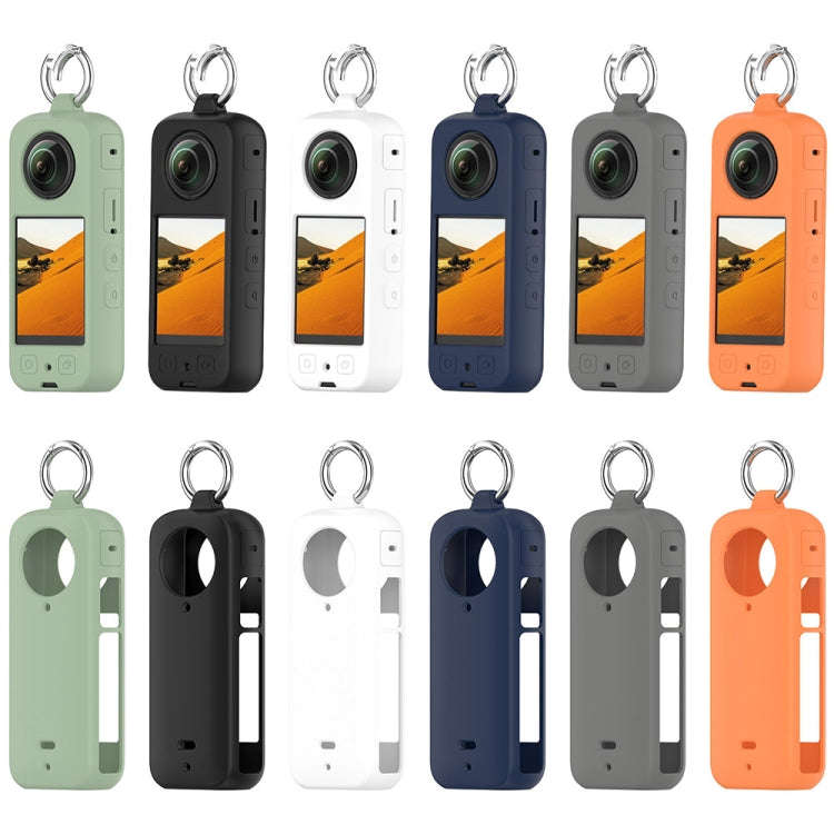 For Insta 360 X4 Portable Silicone Protective Case(Orange)