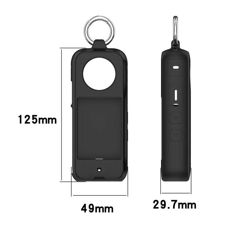 For Insta 360 X4 Portable Silicone Protective Case(Orange)