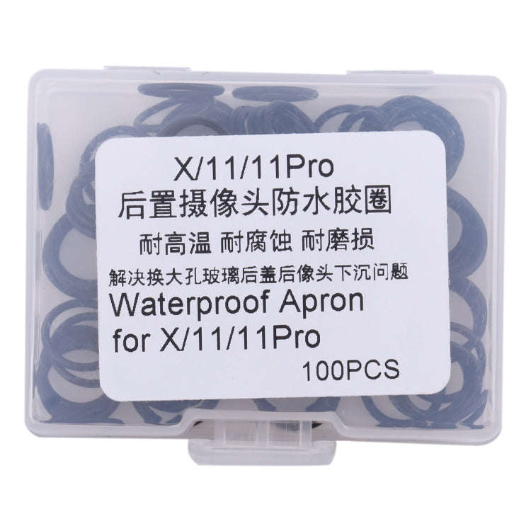 For iPhone X / 11 / 11 Pro Rear Camera Waterproof Rubber Ring(Black)