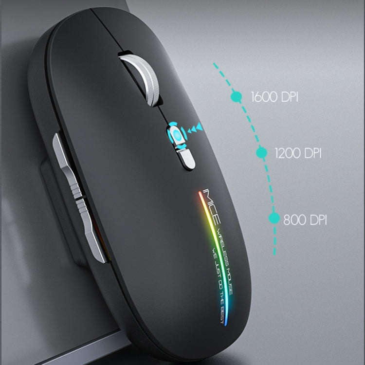 iMICE G901 Bluetooth Dual Mode 7-Button Silent Wireless Gaming Mouse(Black)