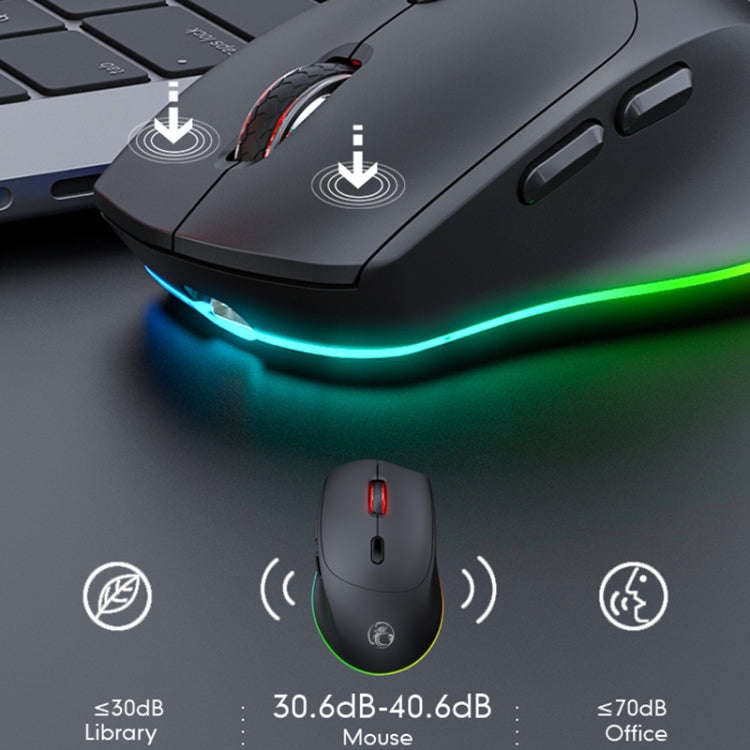 iMICE G905 Bluetooth Dual Mode 6-Key Silent Wireless Gaming Mouse(Black)