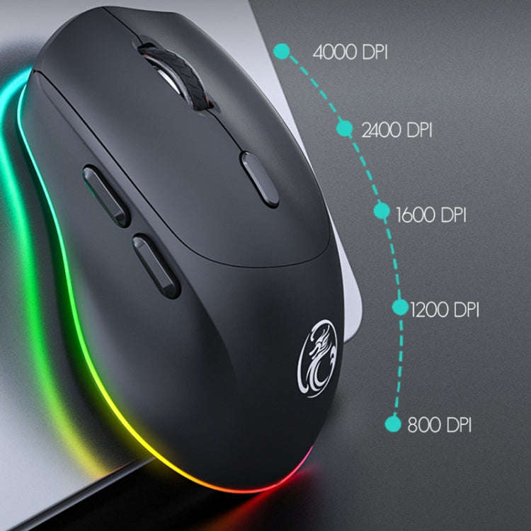 iMICE G905 Bluetooth Dual Mode 6-Key Silent Wireless Gaming Mouse(Black)