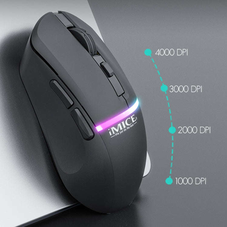 iMICE G902 Bluetooth Dual Mode 6-Key Silent Wireless Gaming Mouse(Black)
