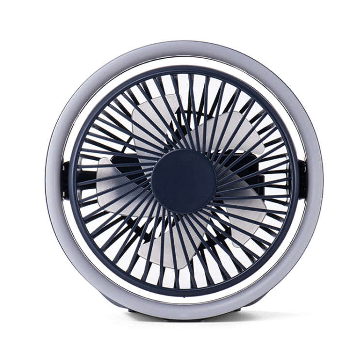 N601 180 Degree Rotating Type-C Desktop Fan with LED Ambience Light(Blue)