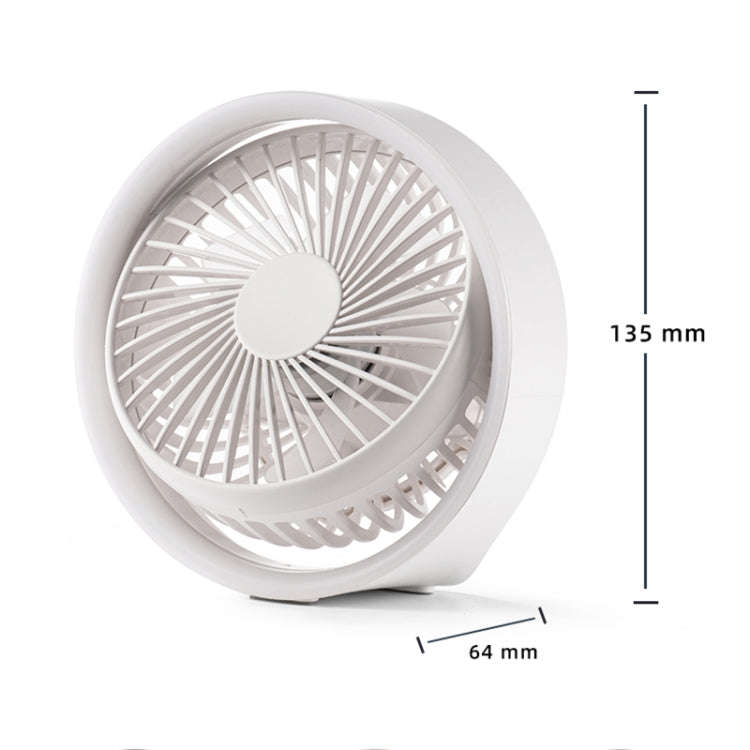 N601 180 Degree Rotating Type-C Desktop Fan with LED Ambience Light(Blue)