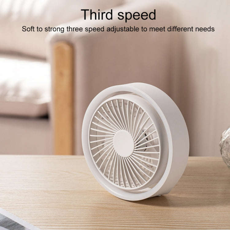 N601 180 Degree Rotating Type-C Desktop Fan with LED Ambience Light(Black)