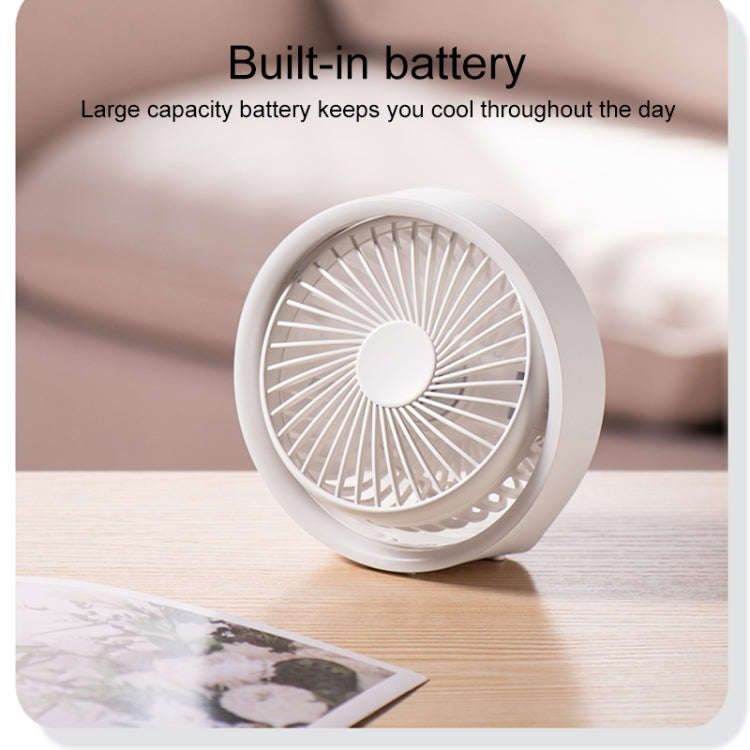 N601 180 Degree Rotating Type-C Desktop Fan with LED Ambience Light(Blue)