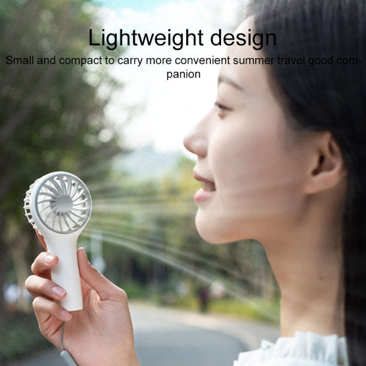 N605 Handheld Type-C Charging Portable Small Fan(Apricot)