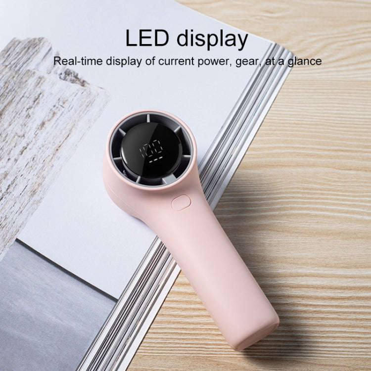 N606 Pro HD Digital Display Mini Handheld Fan(White)