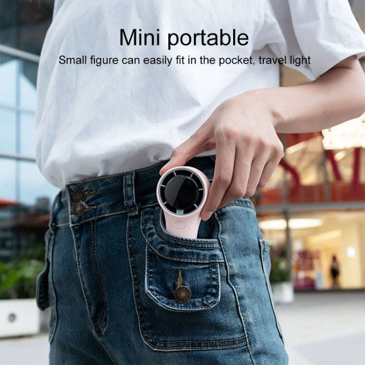 N606 Pro HD Digital Display Mini Handheld Fan(White)