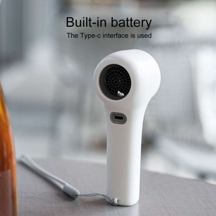 N606 Pro HD Digital Display Mini Handheld Fan(White)