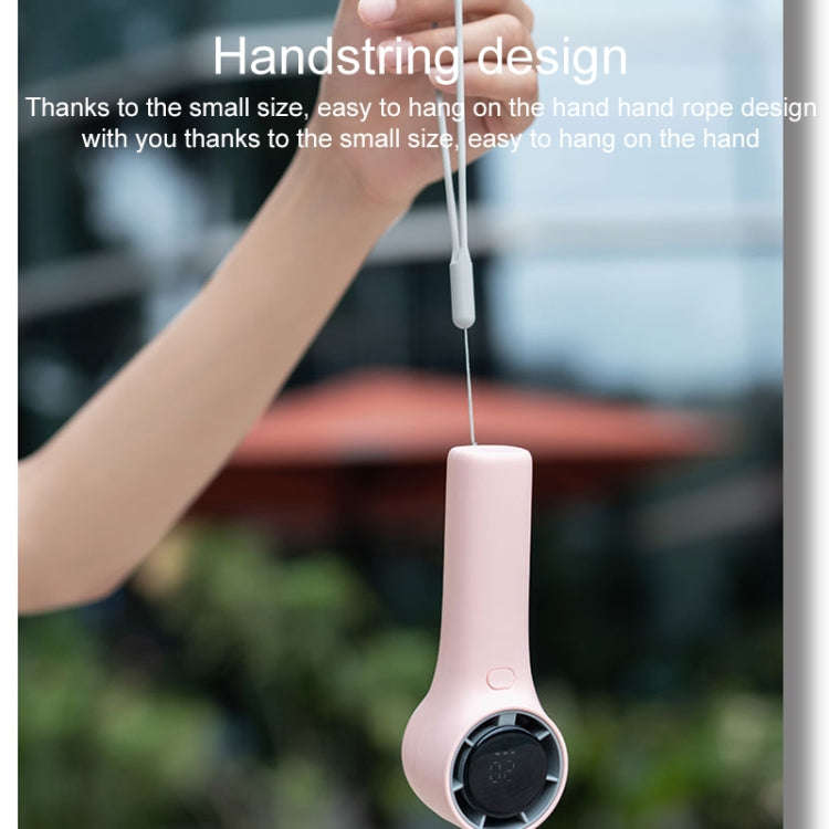 N606 Pro HD Digital Display Mini Handheld Fan(White)
