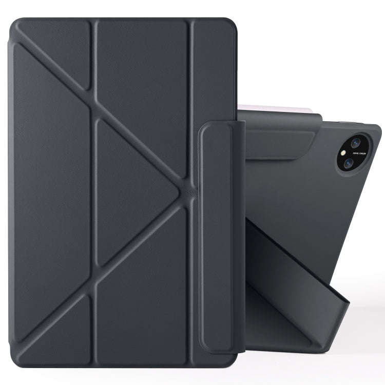 For Huawei MatePad Pro 11 2024 / 2022 Fixed Buckle Magnetic Deformation Leather Tablet Case(Black)