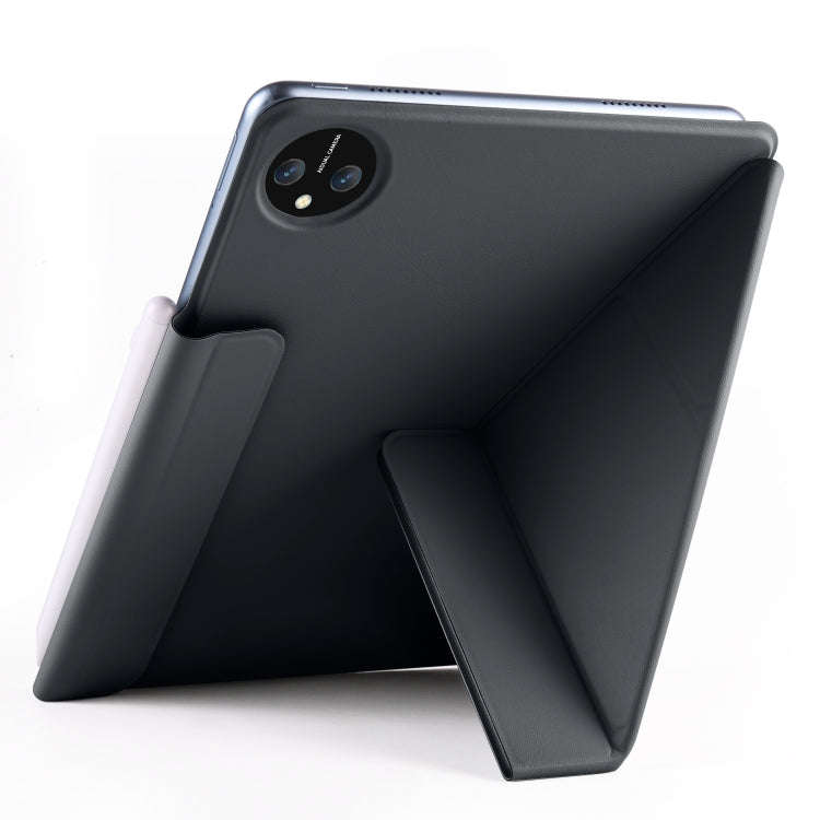 For Huawei MatePad Pro 11 2024 / 2022 Fixed Buckle Magnetic Deformation Leather Tablet Case(Black)