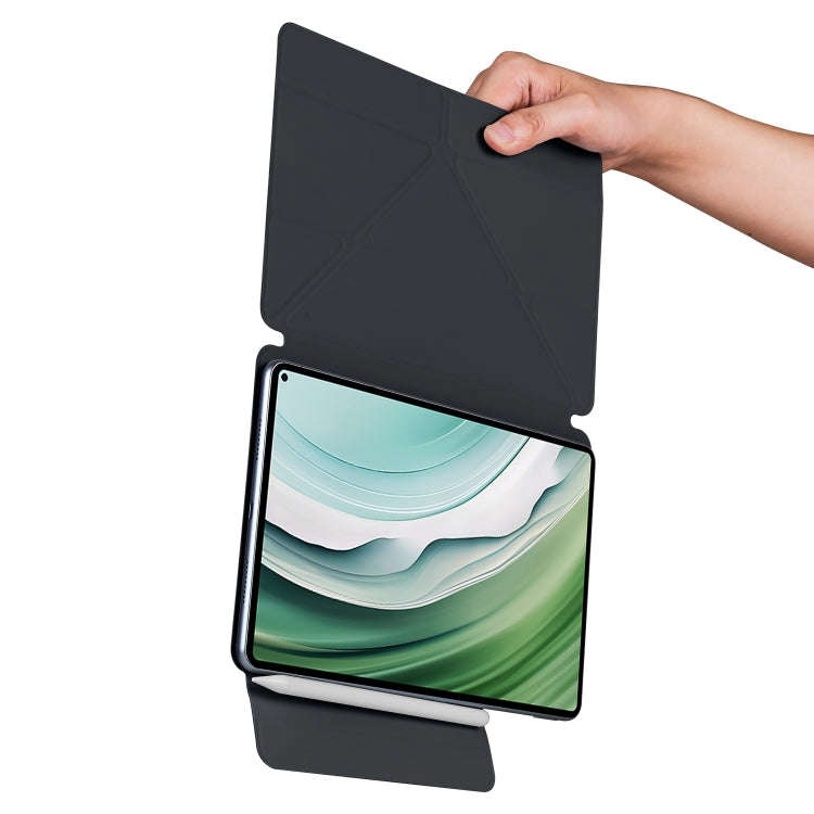 For Huawei MatePad Pro 11 2024 / 2022 Fixed Buckle Magnetic Deformation Leather Tablet Case(Black)