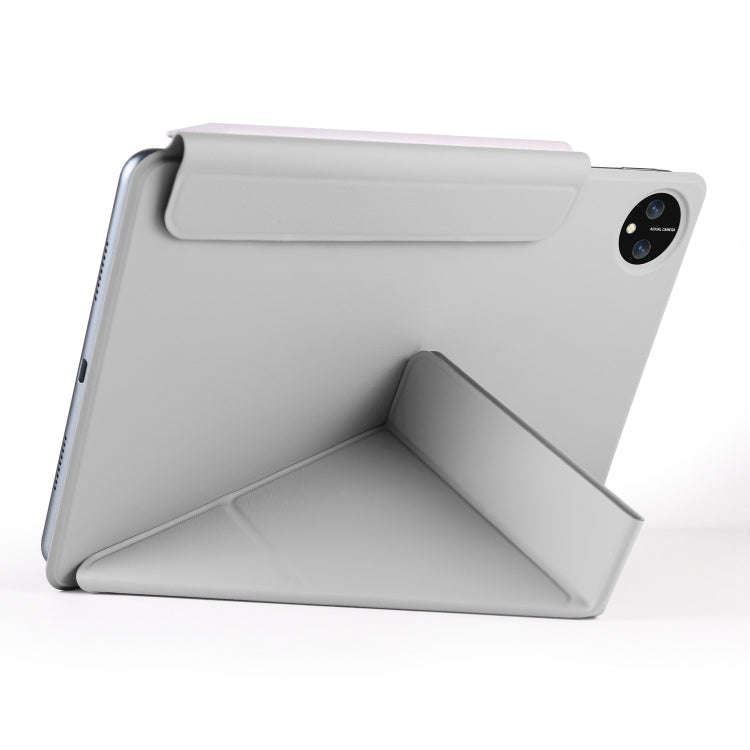 For Huawei MatePad Pro 11 2024 / 2022 Fixed Buckle Magnetic Deformation Leather Tablet Case(Grey)