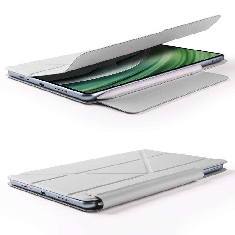 For Huawei MatePad Pro 11 2024 / 2022 Fixed Buckle Magnetic Deformation Leather Tablet Case(Grey)