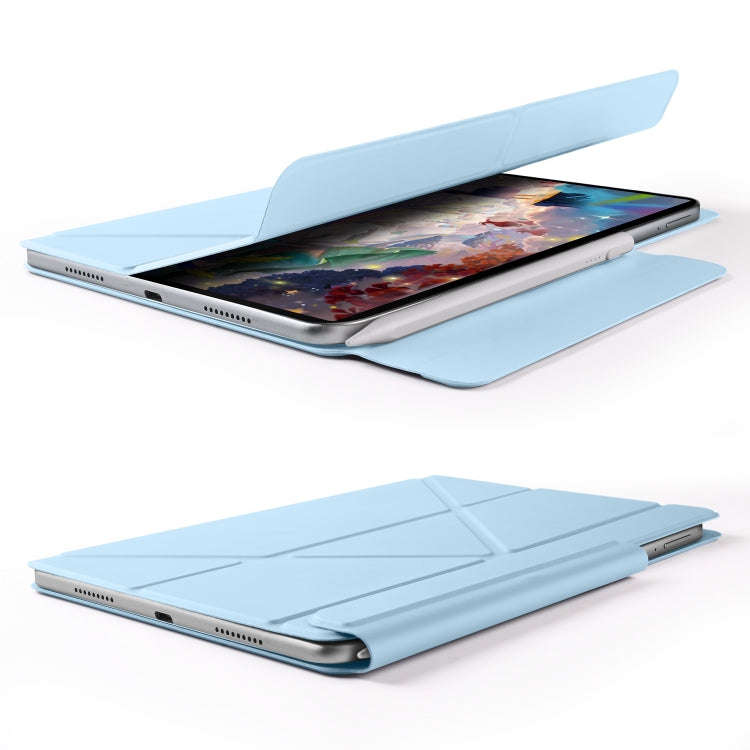 For Huawei MatePad 11.5 / 11.5S Fixed Buckle Magnetic Deformation Leather Tablet Case(Ice Blue)