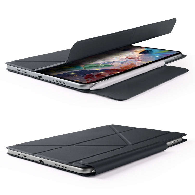 For Huawei MatePad 11.5 / 11.5S Fixed Buckle Magnetic Deformation Leather Tablet Case(Black)