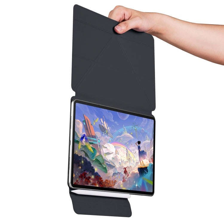 For Huawei MatePad 11.5 / 11.5S Fixed Buckle Magnetic Deformation Leather Tablet Case(Black)