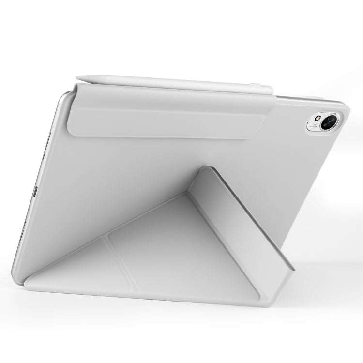 For Huawei MatePad 11.5 / 11.5S Fixed Buckle Magnetic Deformation Leather Tablet Case(Grey)