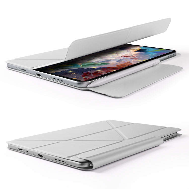 For Huawei MatePad 11.5 / 11.5S Fixed Buckle Magnetic Deformation Leather Tablet Case(Grey)
