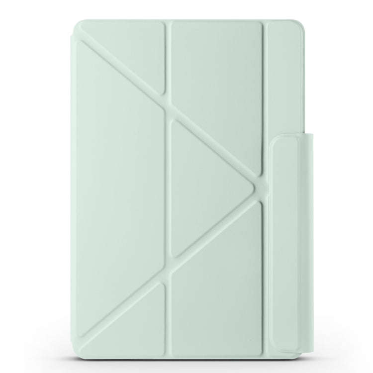 For Huawei MatePad Air 11.5 2023 Fixed Buckle Magnetic Deformation Leather Tablet Case(Baby Green)