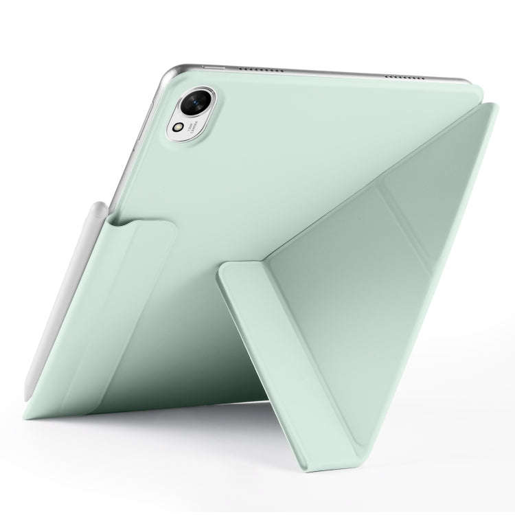 For Huawei MatePad Air 11.5 2023 Fixed Buckle Magnetic Deformation Leather Tablet Case(Baby Green)
