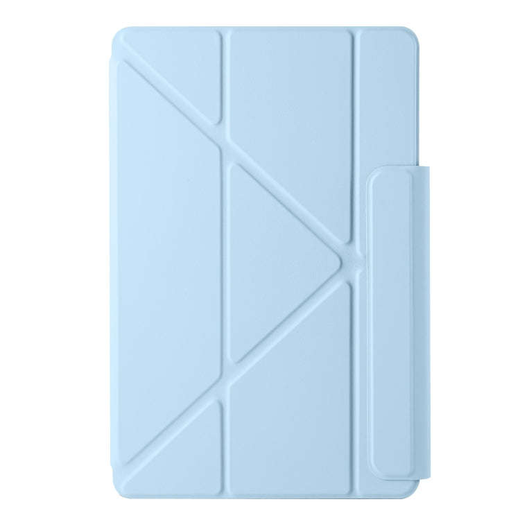 For Huawei MatePad 11 2021 Fixed Buckle Magnetic Deformation Leather Tablet Case(Ice Blue)