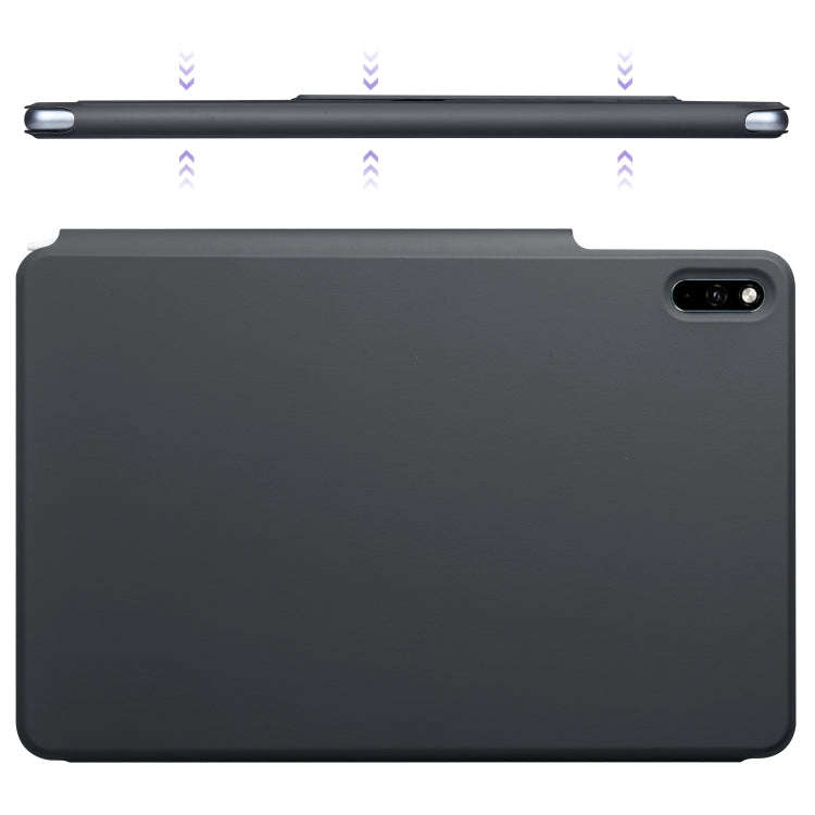 For Huawei MatePad 11 2021 Fixed Buckle Magnetic Deformation Leather Tablet Case(Black)