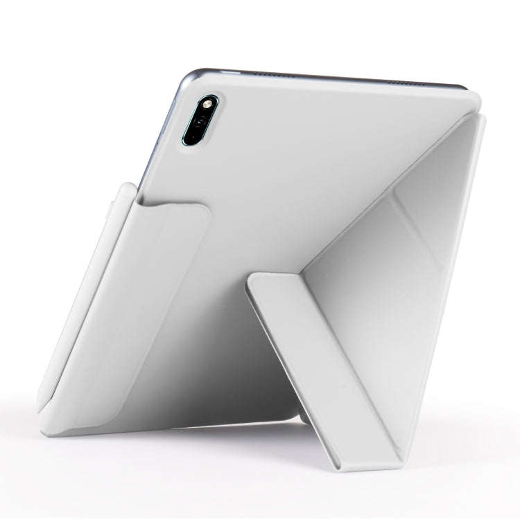 For Huawei MatePad 11 2021 Fixed Buckle Magnetic Deformation Leather Tablet Case(Grey)