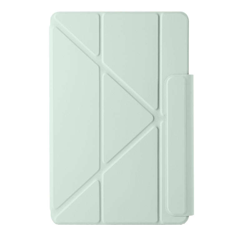 For Huawei MatePad 11 2021 Fixed Buckle Magnetic Deformation Leather Tablet Case(Baby Green)